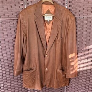 Brown Leather Blazer